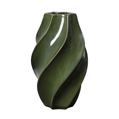 Broste Vase Odette Tall - Glossy Hunter Green